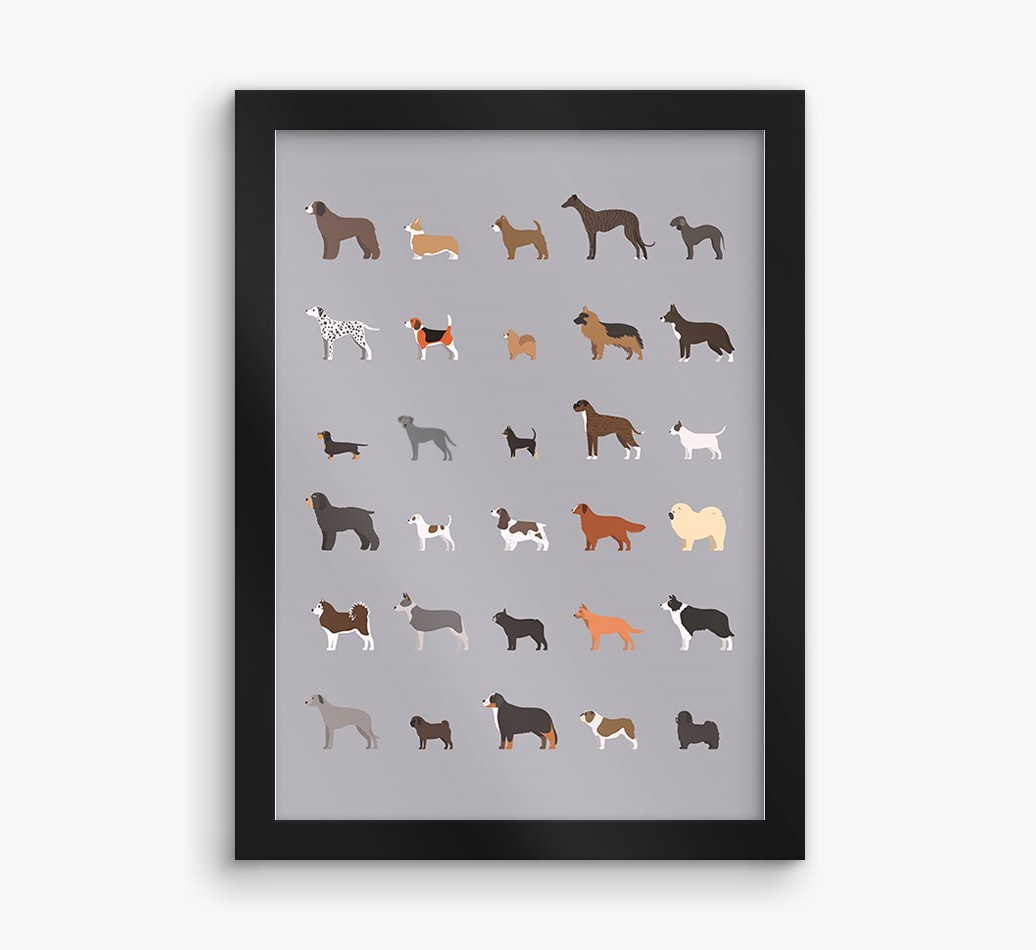 A Great Deal Of Dogs: Personalized {breedFullName} Framed Print
