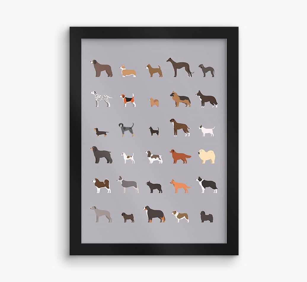 A Great Deal Of Dogs: Personalised {breedFullName} Framed Print