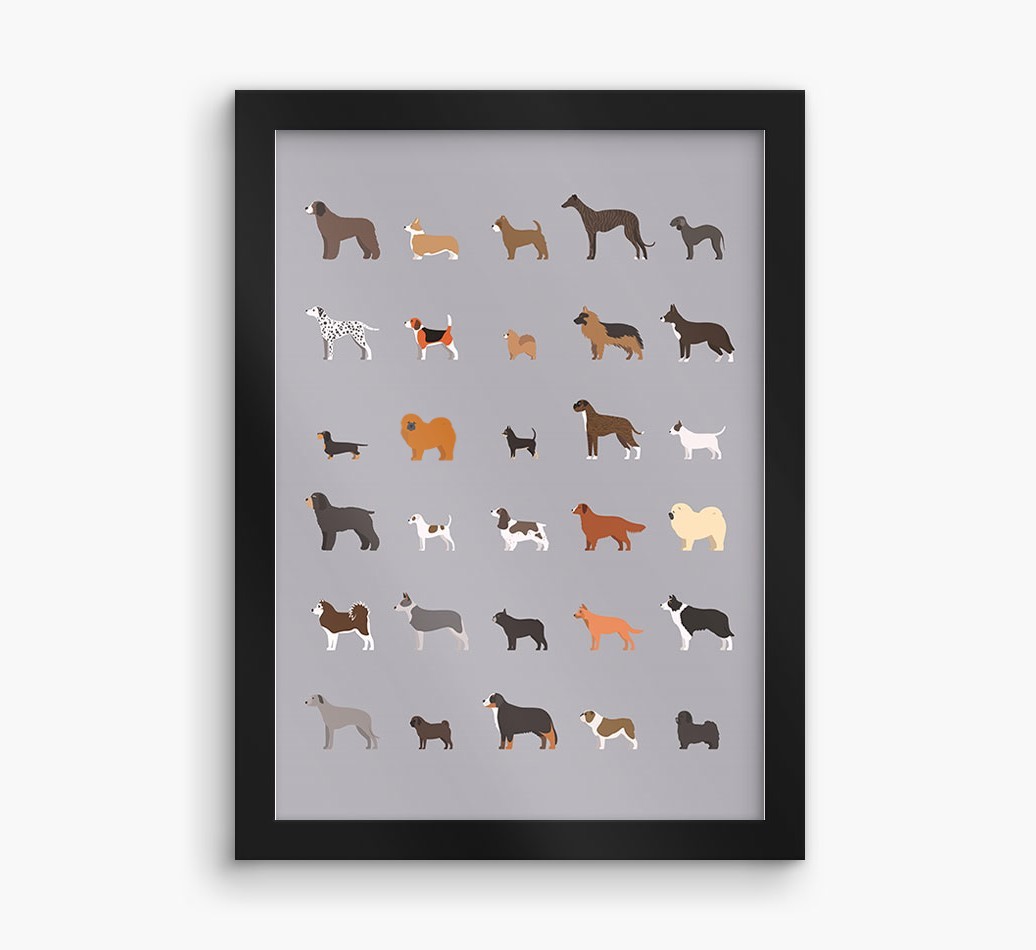 A Great Deal Of Dogs: Personalised {breedFullName} Framed Print