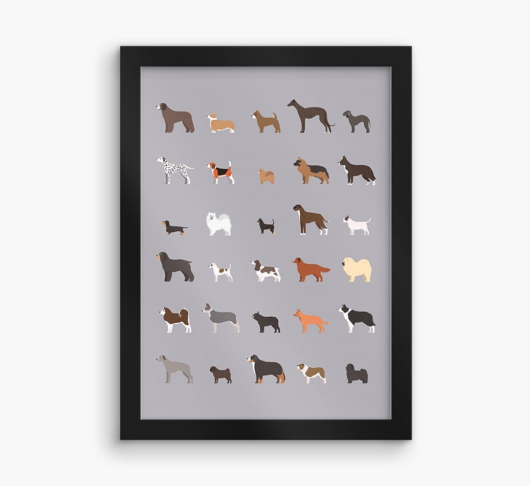 A Great Deal Of Dogs: Personalized {breedFullName} Framed Print