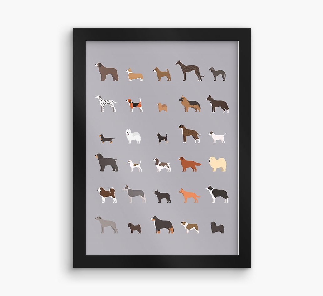 A Great Deal Of Dogs: Personalised {breedFullName} Framed Print