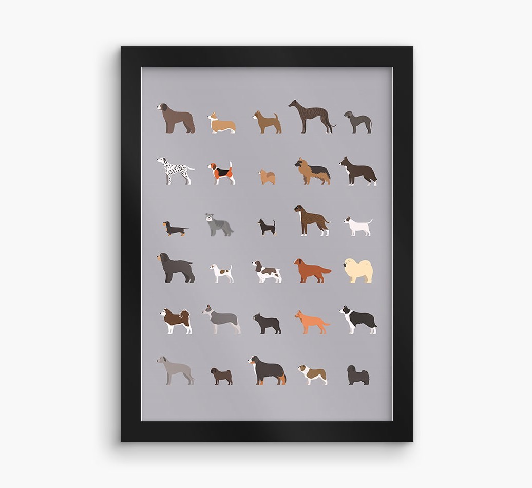 A Great Deal Of Dogs: Personalized {breedFullName} Framed Print