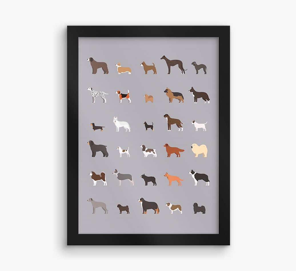 A Great Deal Of Dogs: Personalized {breedFullName} Framed Print