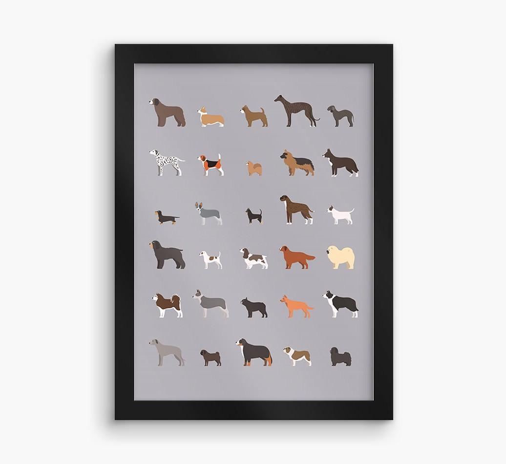 A Great Deal Of Dogs: Personalized {breedFullName} Framed Print