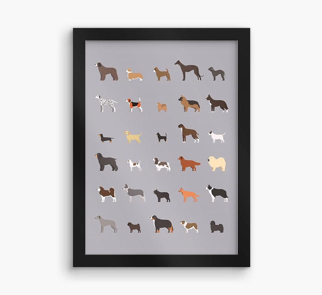 A Great Deal Of Dogs: Personalized {breedFullName} Framed Print