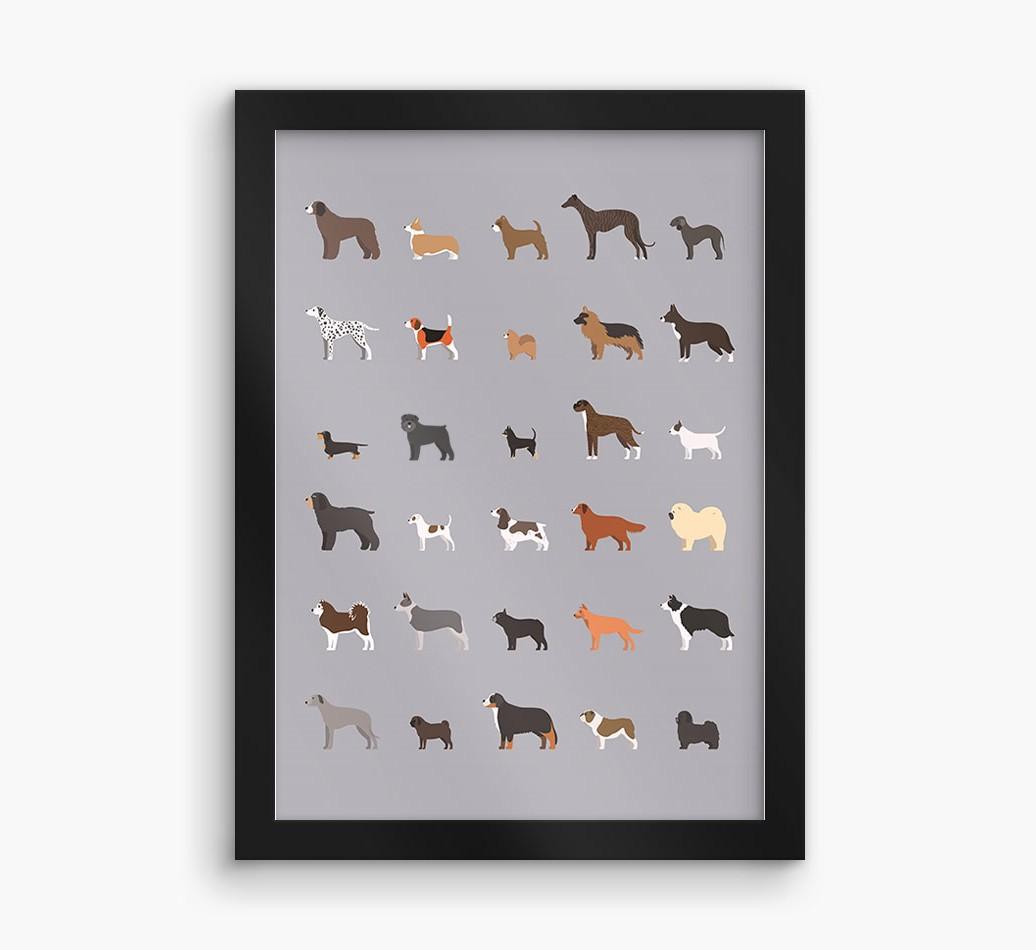 A Great Deal Of Dogs: Personalized {breedFullName} Framed Print