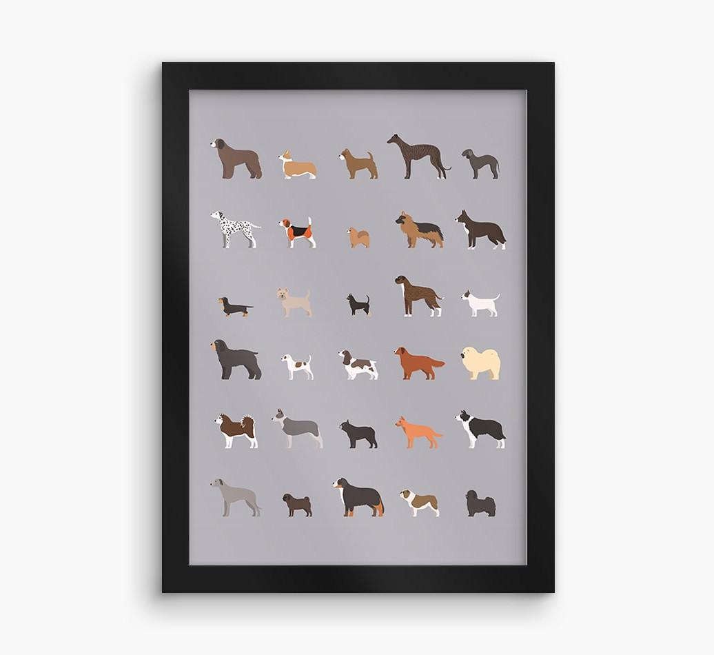 A Great Deal Of Dogs: Personalized {breedFullName} Framed Print