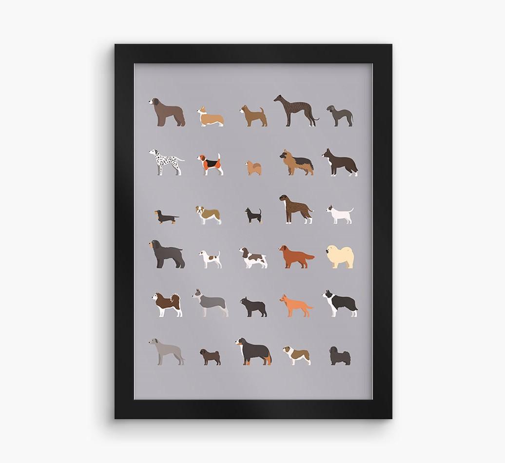 A Great Deal Of Dogs: Personalized {breedFullName} Framed Print