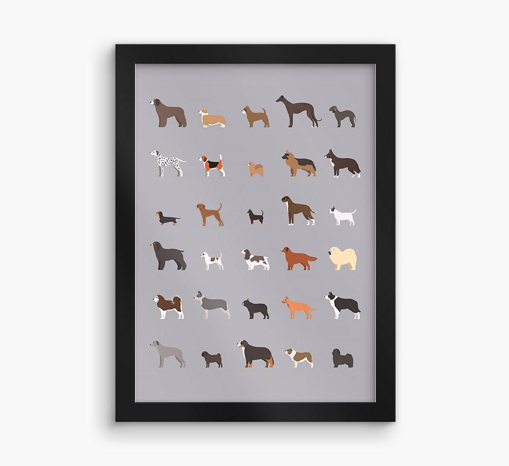 A Great Deal Of Dogs: Personalised {breedFullName} Framed Print