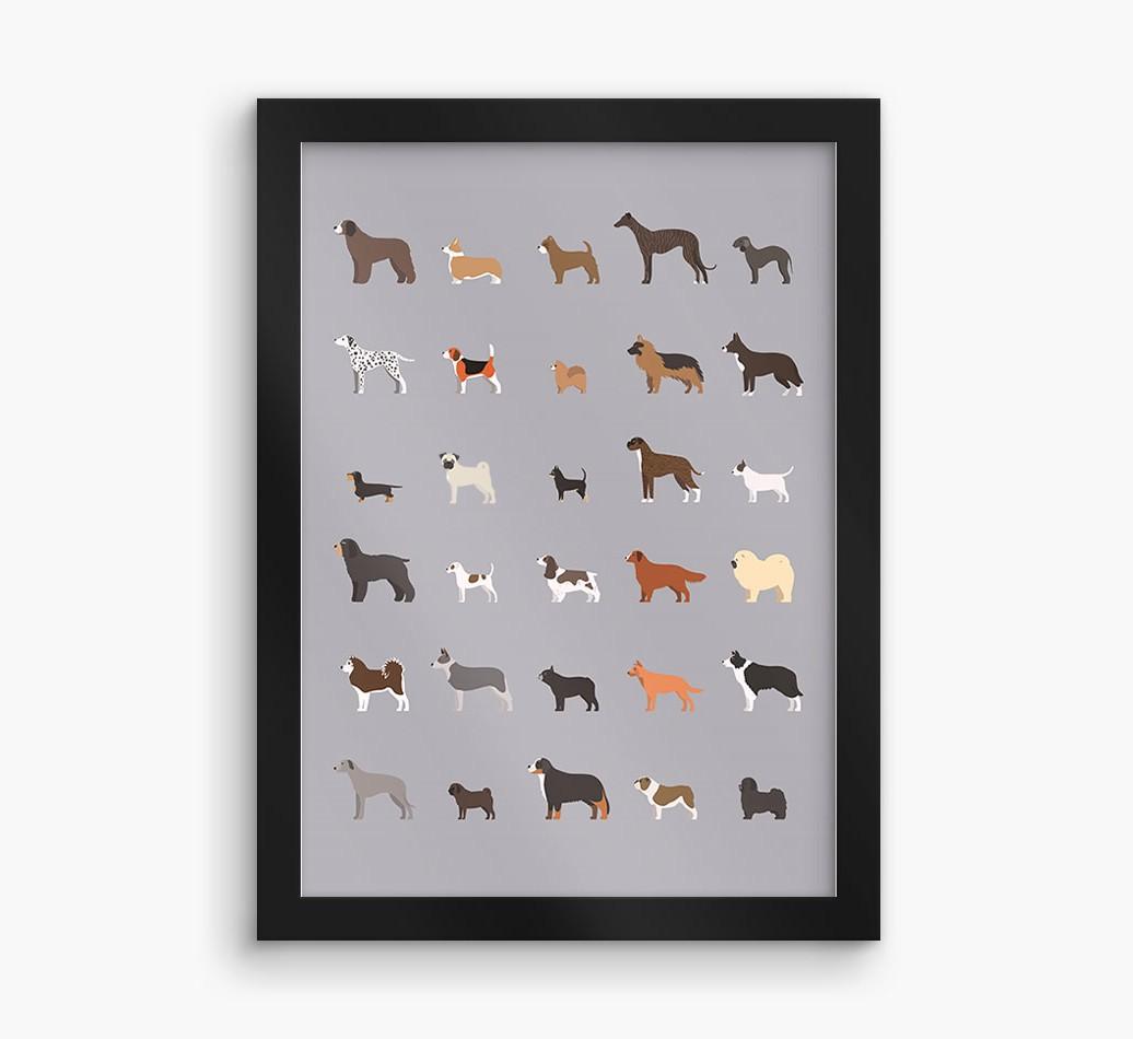 A Great Deal Of Dogs: Personalized {breedFullName} Framed Print