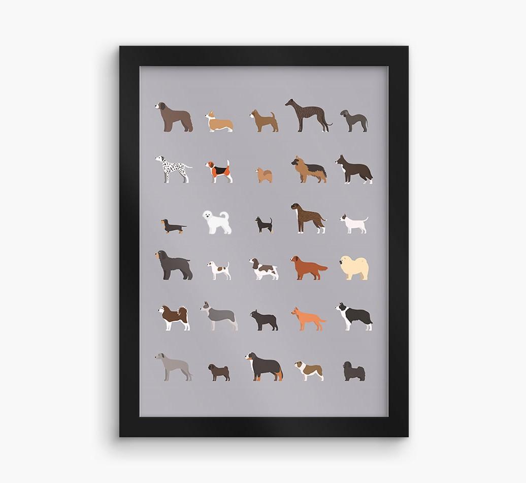 A Great Deal Of Dogs: Personalized {breedFullName} Framed Print