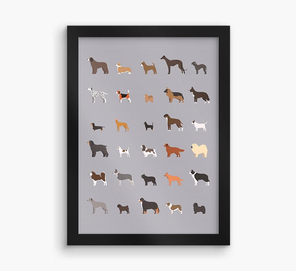 A Great Deal Of Dogs: Personalised {breedFullName} Framed Print
