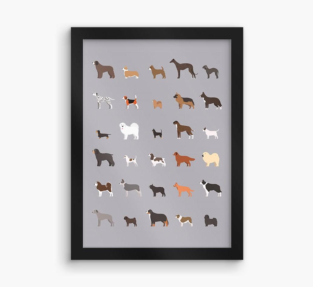 A Great Deal Of Dogs: Personalized {breedFullName} Framed Print