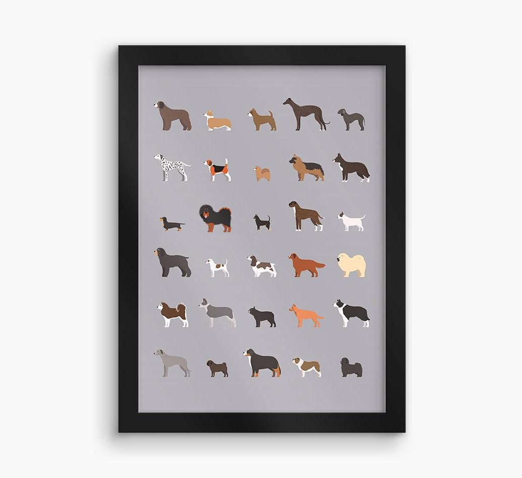A Great Deal Of Dogs: Personalized {breedFullName} Framed Print