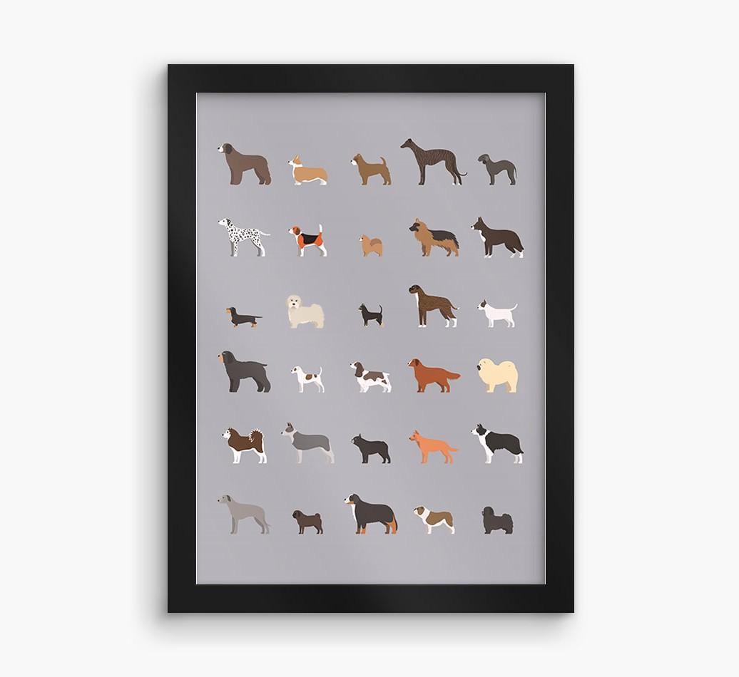 A Great Deal Of Dogs: Personalized {breedFullName} Framed Print