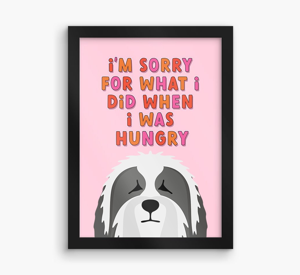 Sorry For What I Did: Personalized {breedFullName} Framed Print