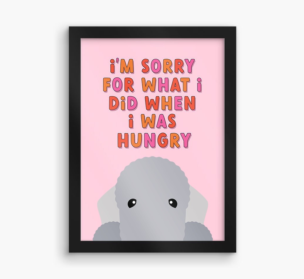 Sorry For What I Did: Personalised {breedFullName} Framed Print
