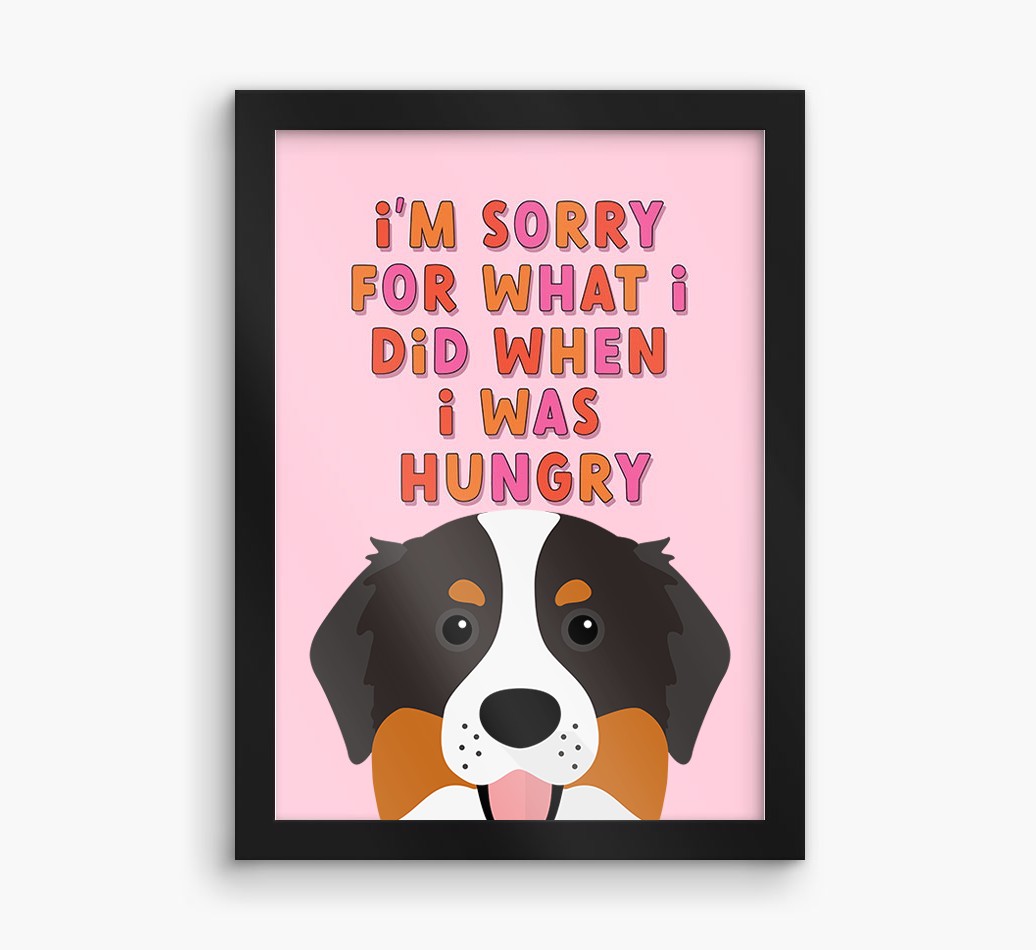 Sorry For What I Did: Personalised {breedFullName} Framed Print