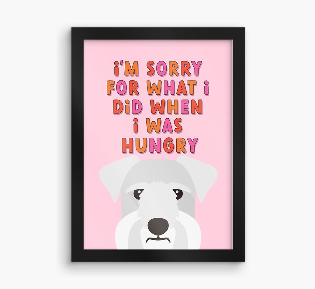 Sorry For What I Did: Personalised {breedFullName} Framed Print
