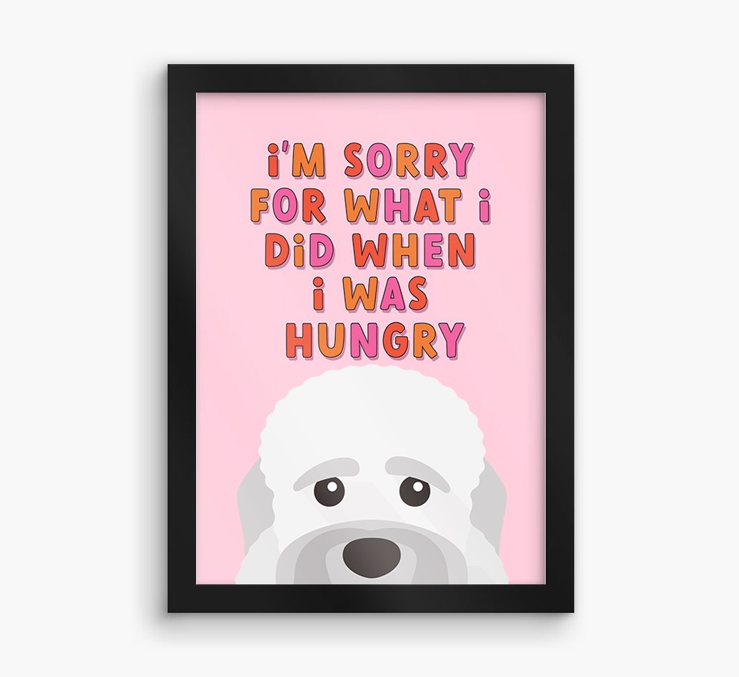 Sorry For What I Did: Personalised {breedFullName} Framed Print
