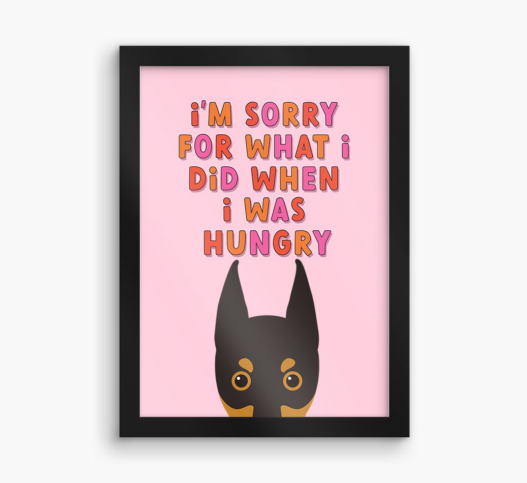 Sorry For What I Did: Personalised {breedFullName} Framed Print