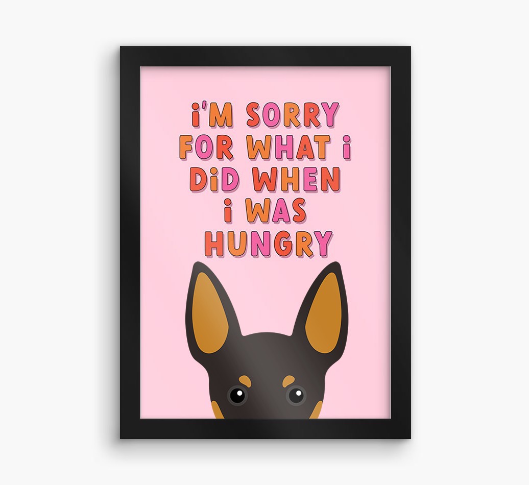 Sorry For What I Did: Personalized {breedFullName} Framed Print