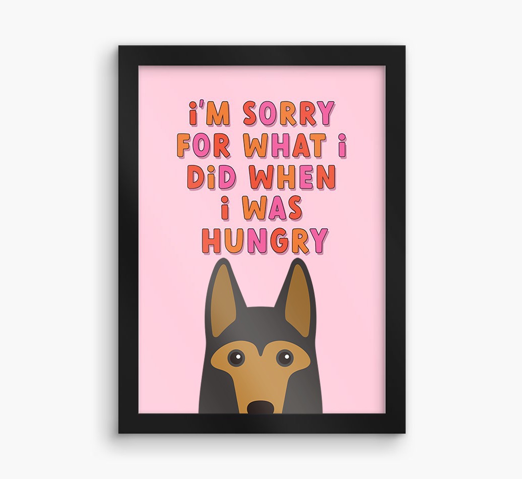 Sorry For What I Did: Personalised {breedFullName} Framed Print