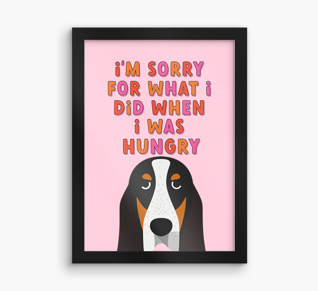 Sorry For What I Did: Personalised {breedFullName} Framed Print