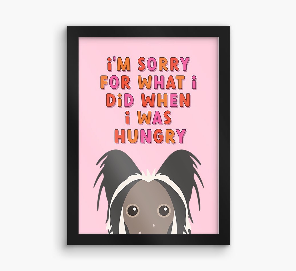 Sorry For What I Did: Personalised {breedFullName} Framed Print