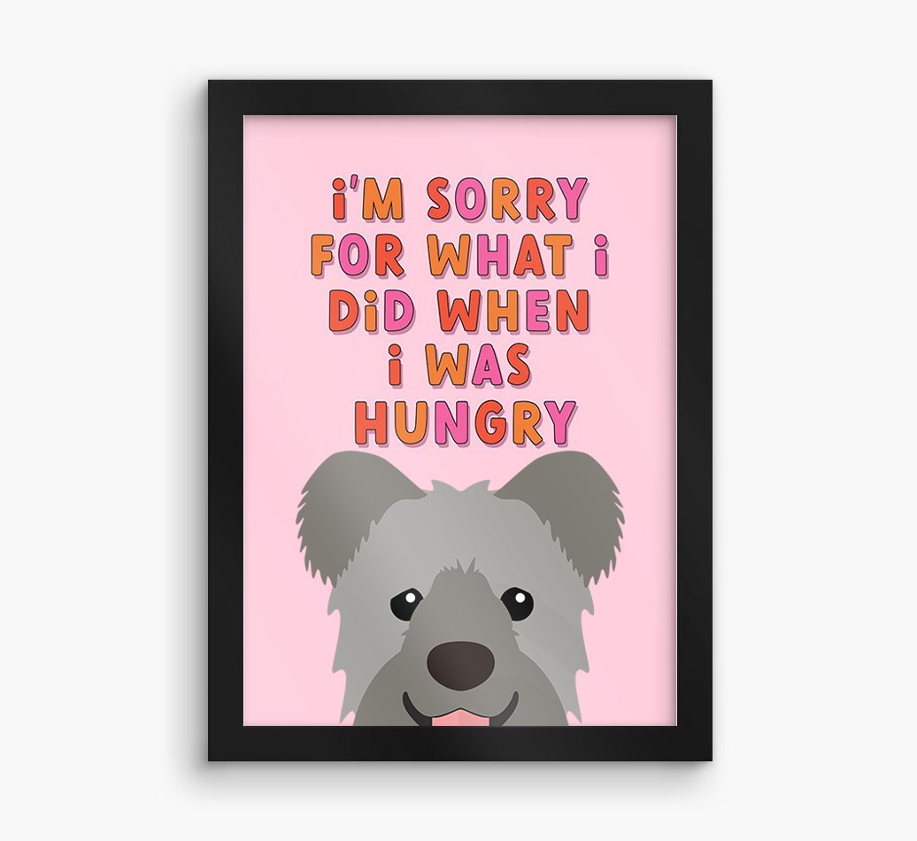 Sorry For What I Did: Personalised {breedFullName} Framed Print