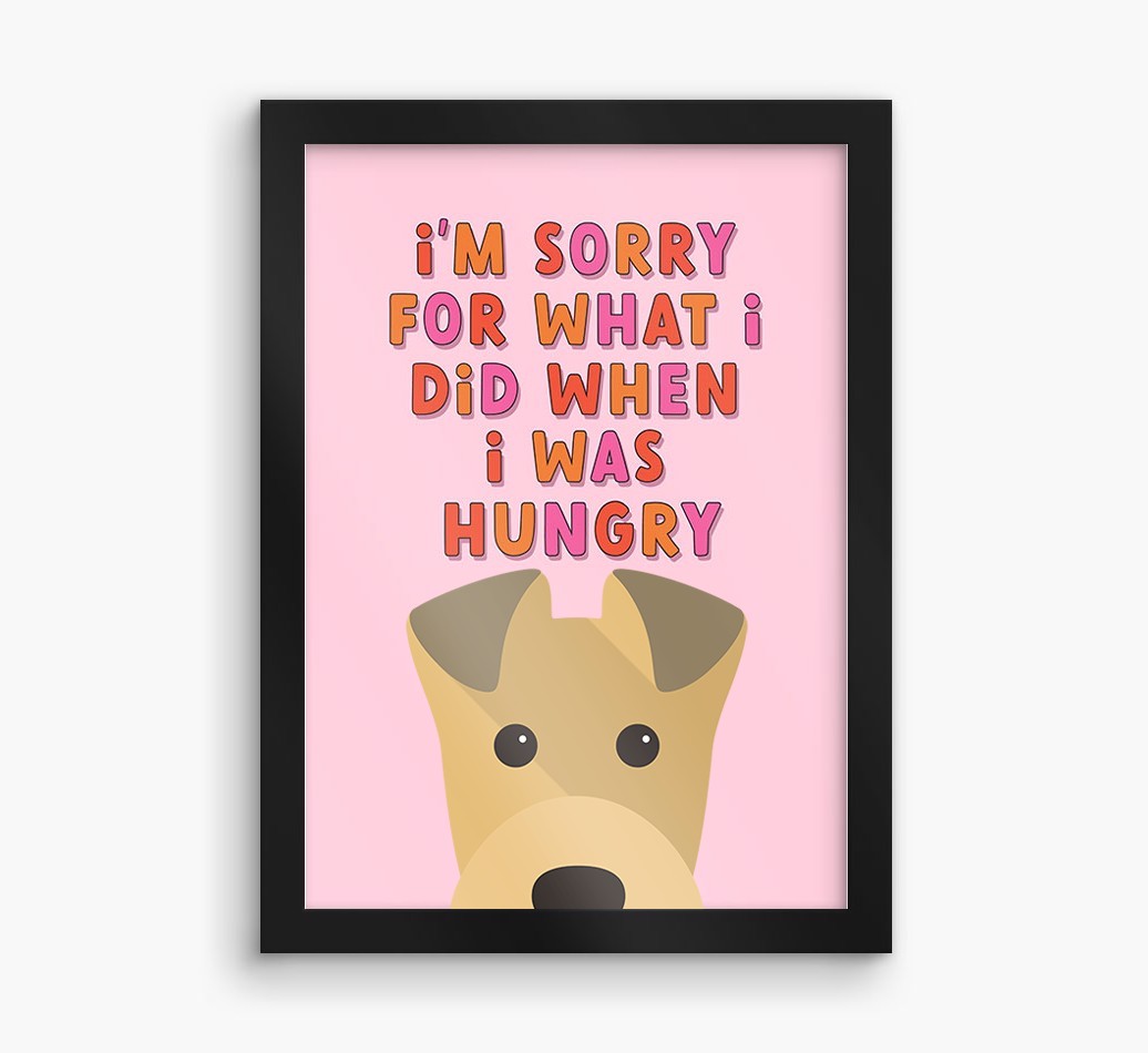 Sorry For What I Did: Personalised {breedFullName} Framed Print
