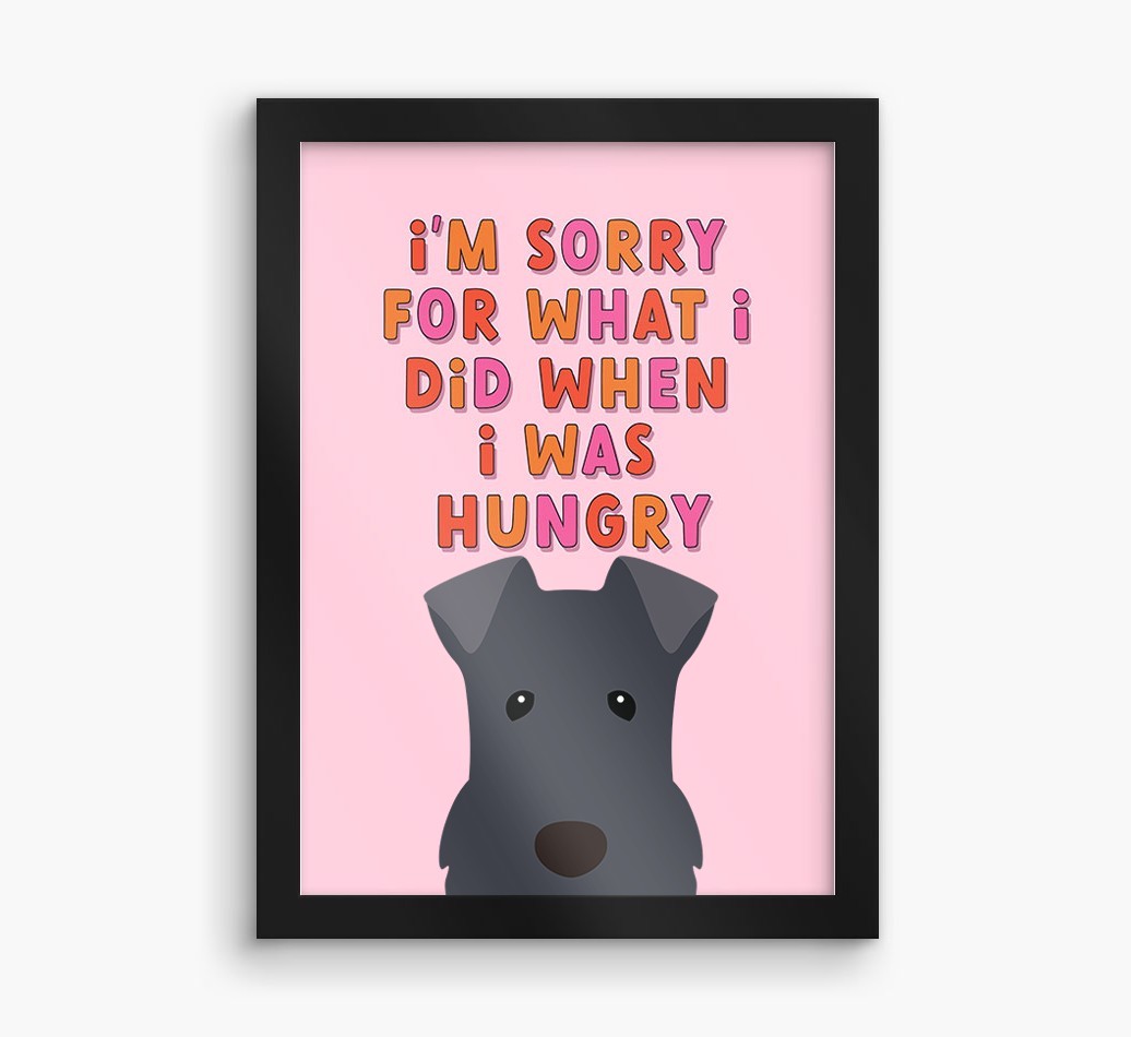 Sorry For What I Did: Personalised {breedFullName} Framed Print
