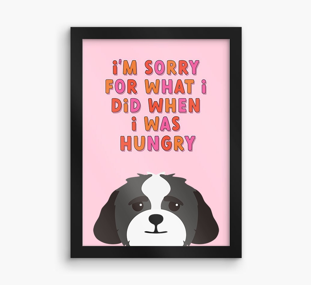 Sorry For What I Did: Personalised {breedFullName} Framed Print