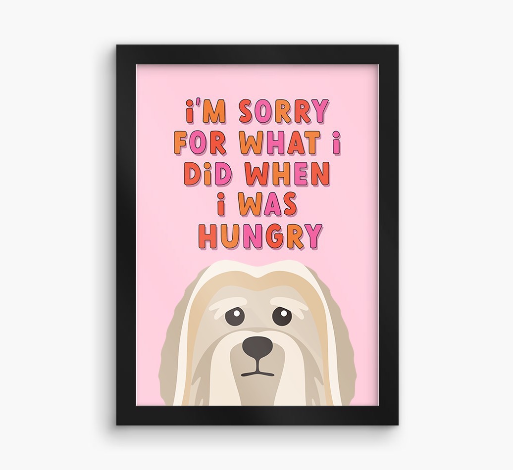 Sorry For What I Did: Personalized {breedFullName} Framed Print