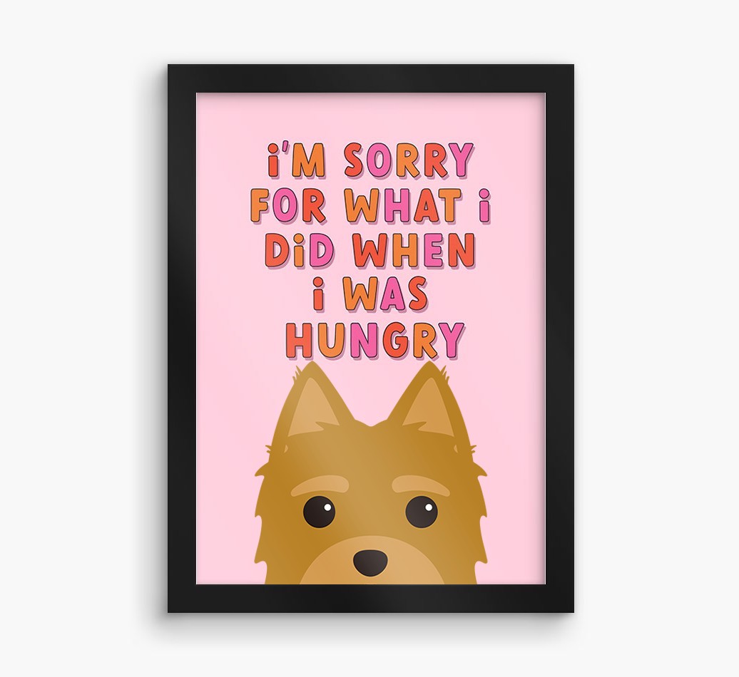 Sorry For What I Did: Personalised {breedFullName} Framed Print