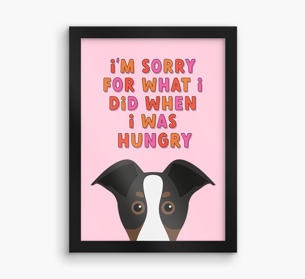 Sorry For What I Did: Personalized {breedFullName} Framed Print