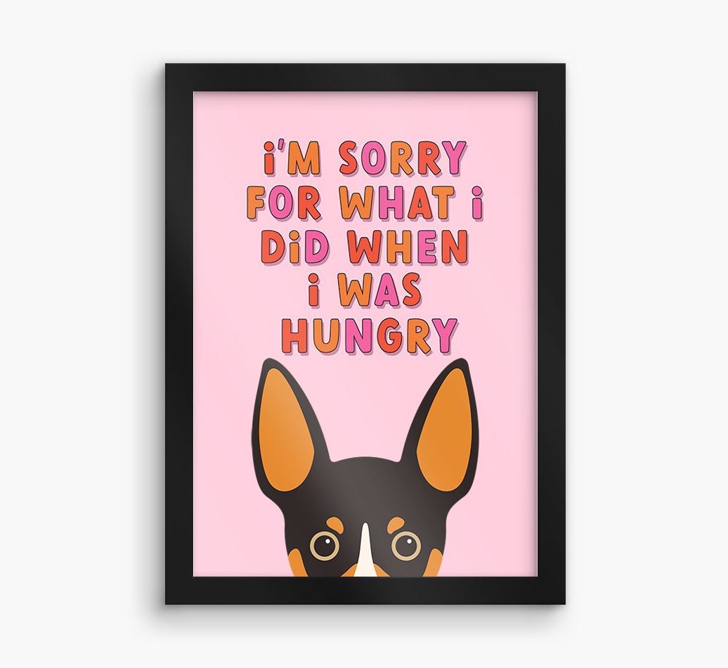 Sorry For What I Did: Personalized {breedFullName} Framed Print