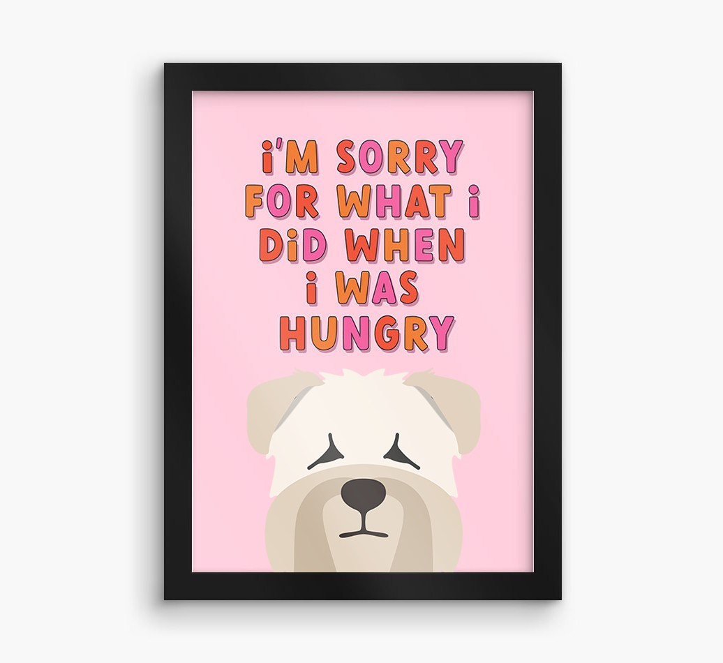 Sorry For What I Did: Personalised {breedFullName} Framed Print