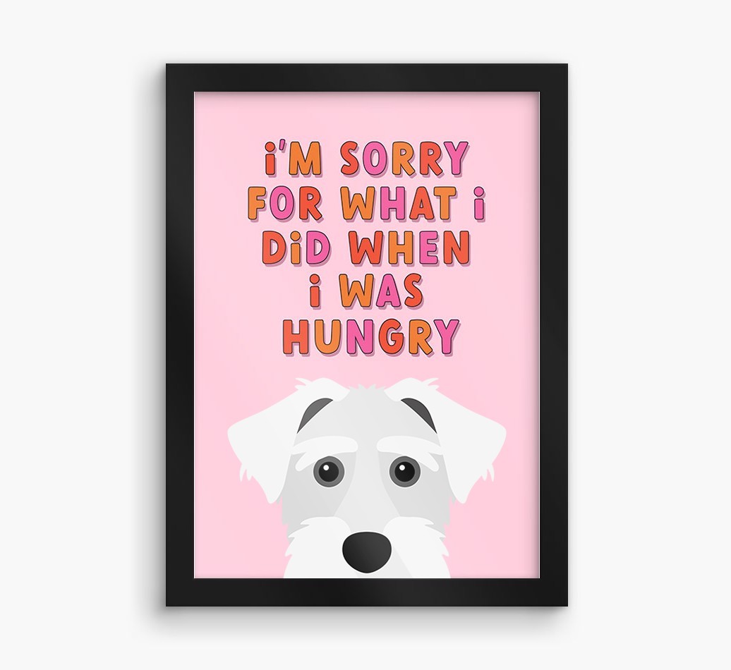 Sorry For What I Did: Personalised {breedFullName} Framed Print