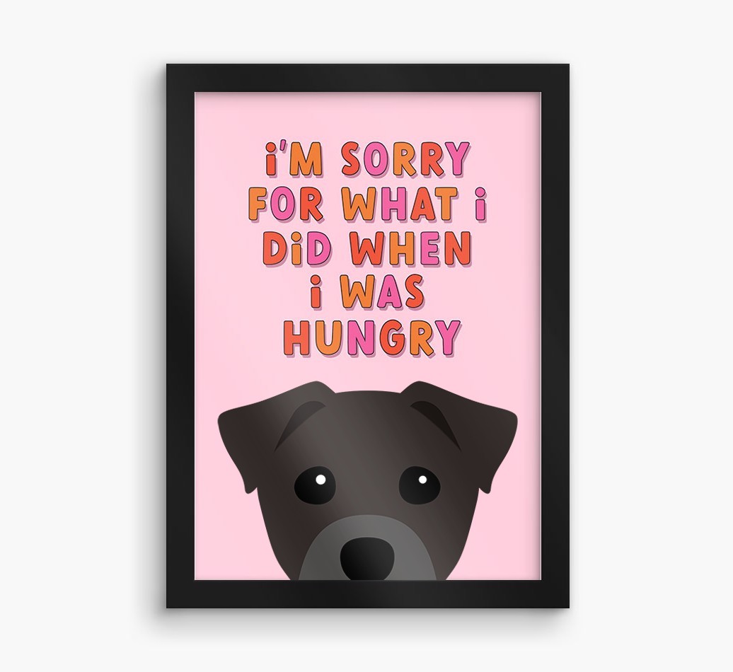 Sorry For What I Did: Personalized {breedFullName} Framed Print
