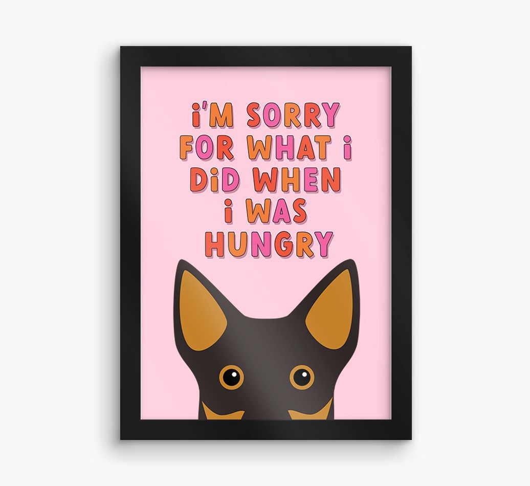 Sorry For What I Did: Personalised {breedFullName} Framed Print