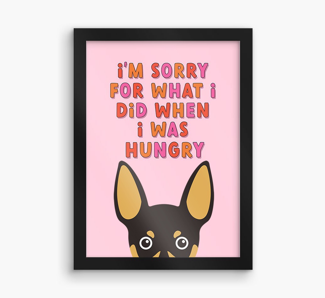 Sorry For What I Did: Personalised {breedFullName} Framed Print