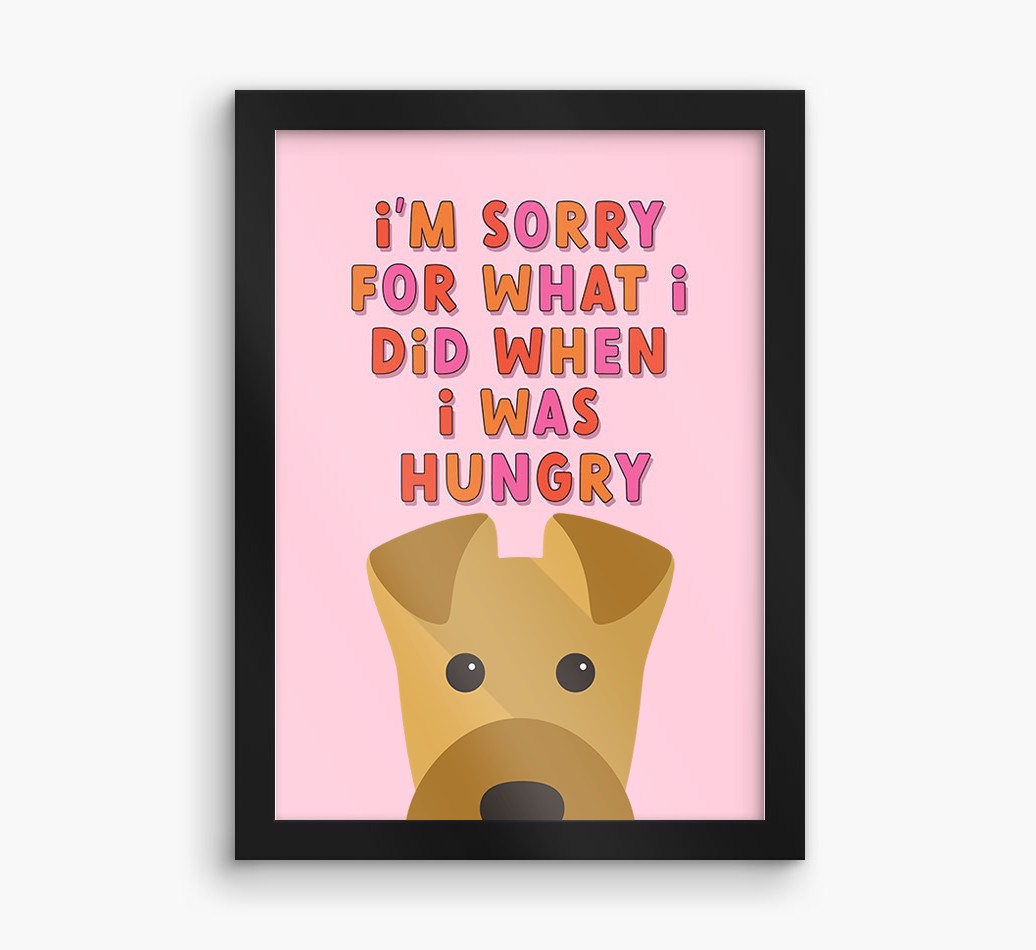 Sorry For What I Did: Personalised {breedFullName} Framed Print