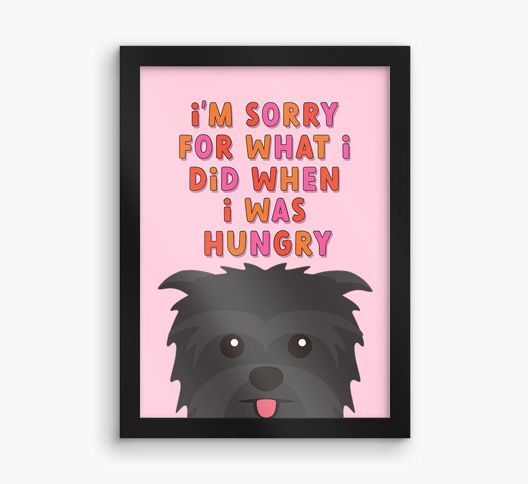 Sorry For What I Did: Personalized {breedFullName} Framed Print