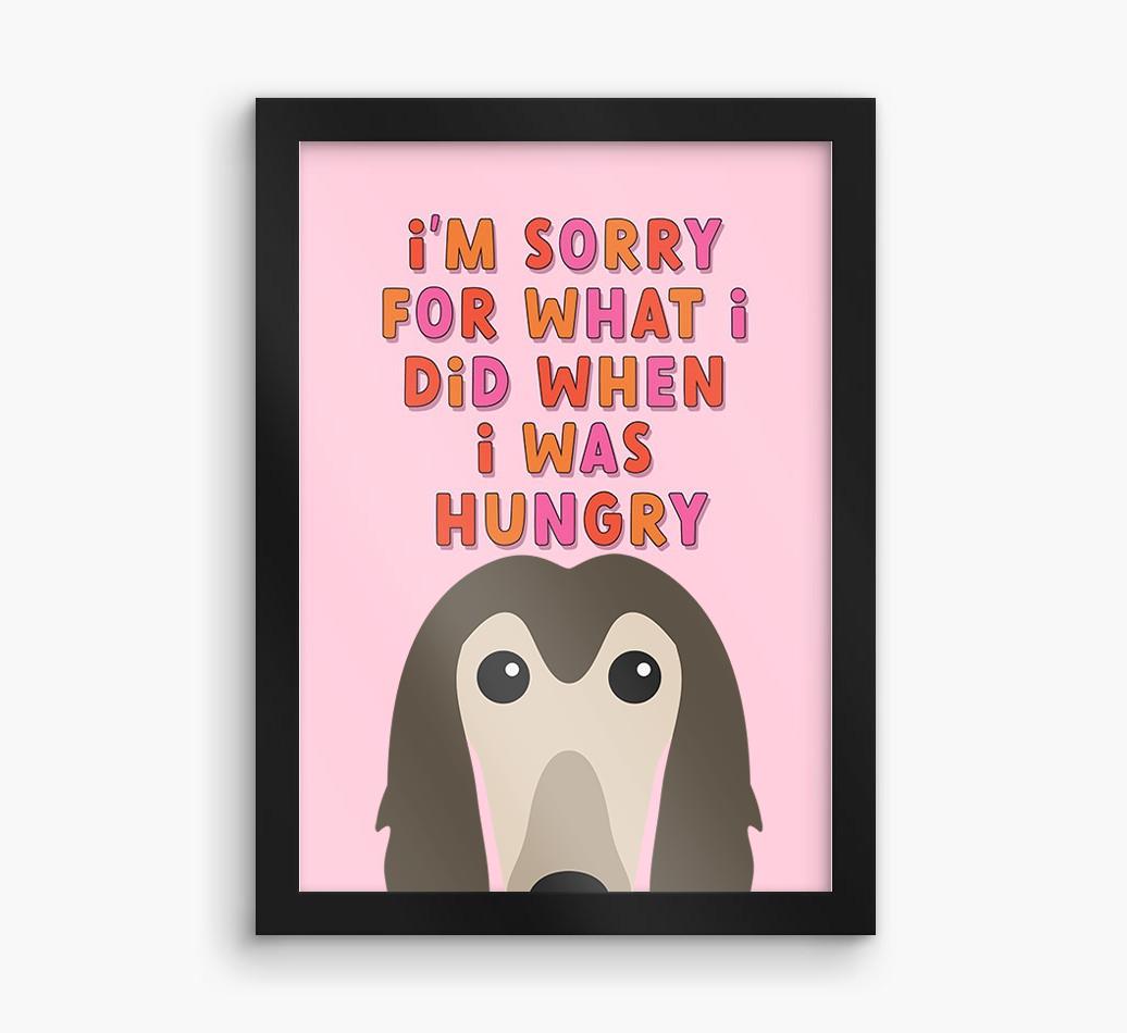 Sorry For What I Did: Personalized {breedFullName} Framed Print