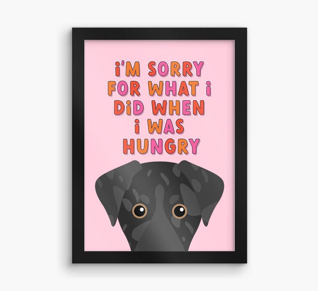 Sorry For What I Did: Personalized {breedFullName} Framed Print