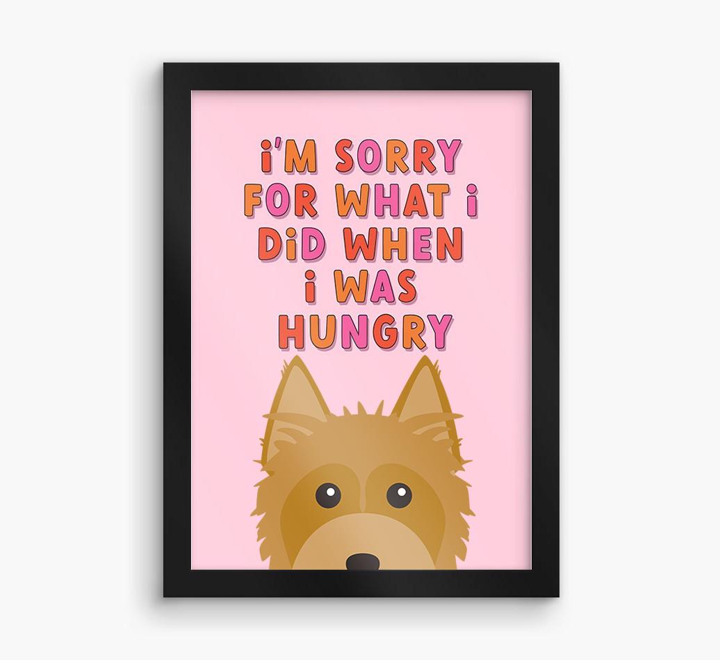 Sorry For What I Did: Personalized {breedFullName} Framed Print