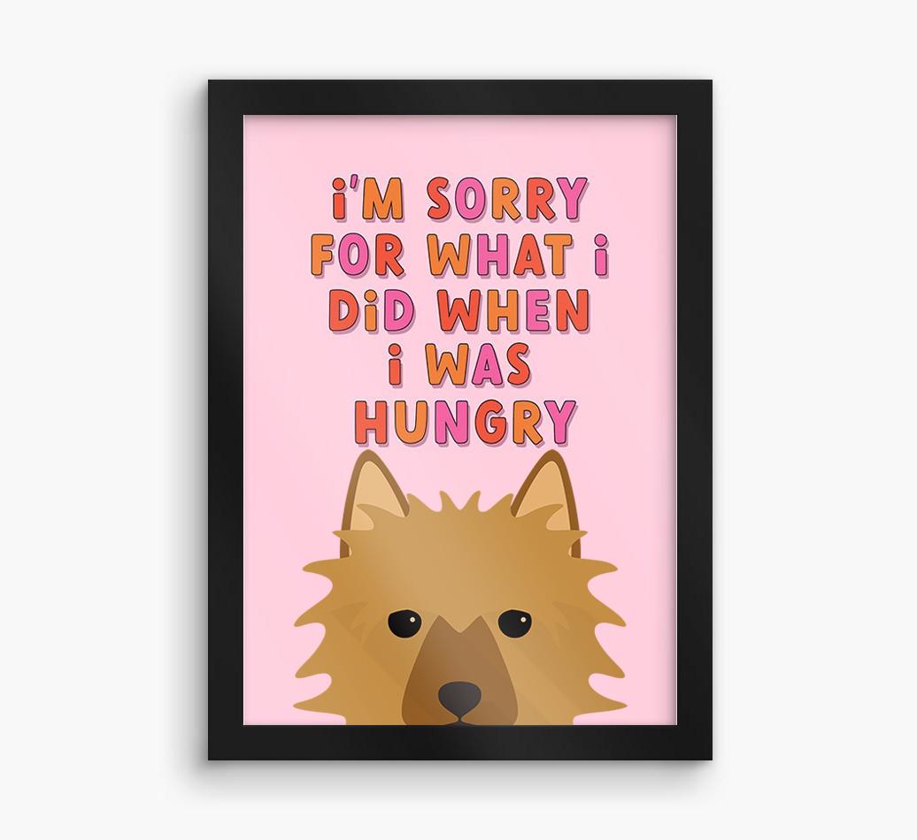 Sorry For What I Did: Personalized {breedFullName} Framed Print