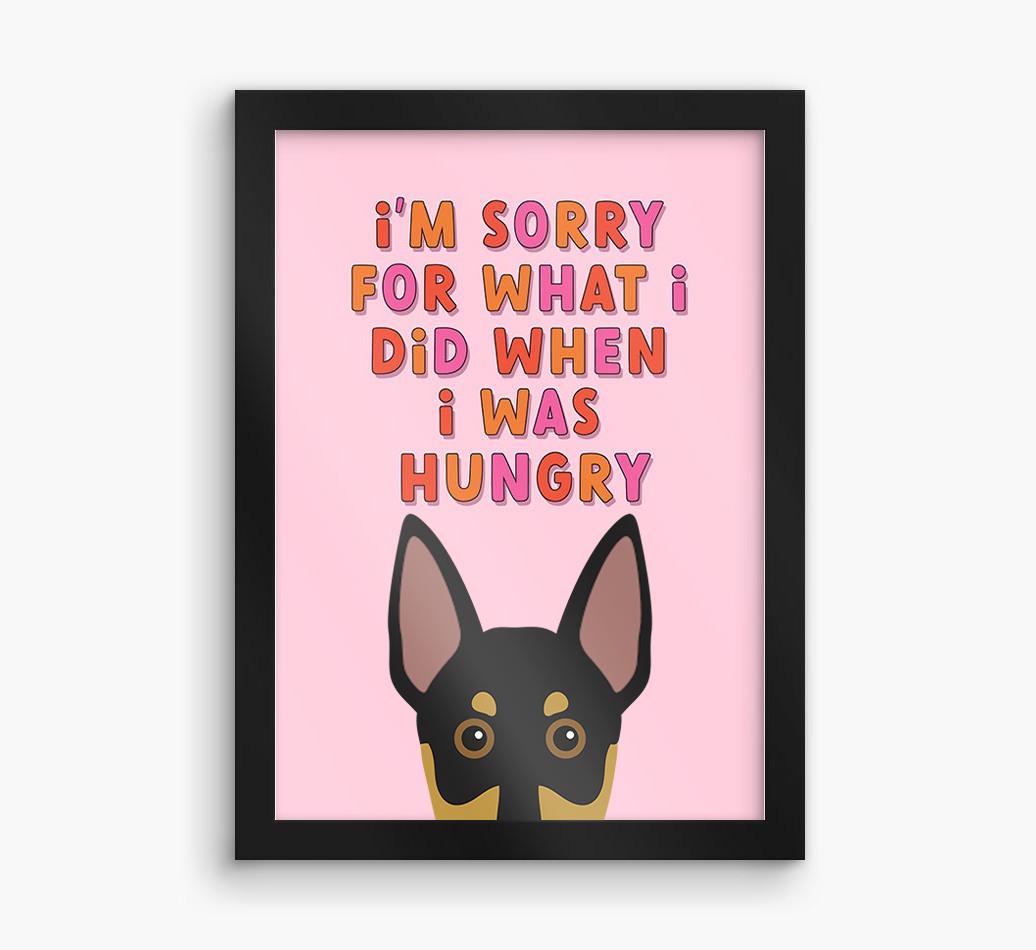 Sorry For What I Did: Personalized {breedFullName} Framed Print