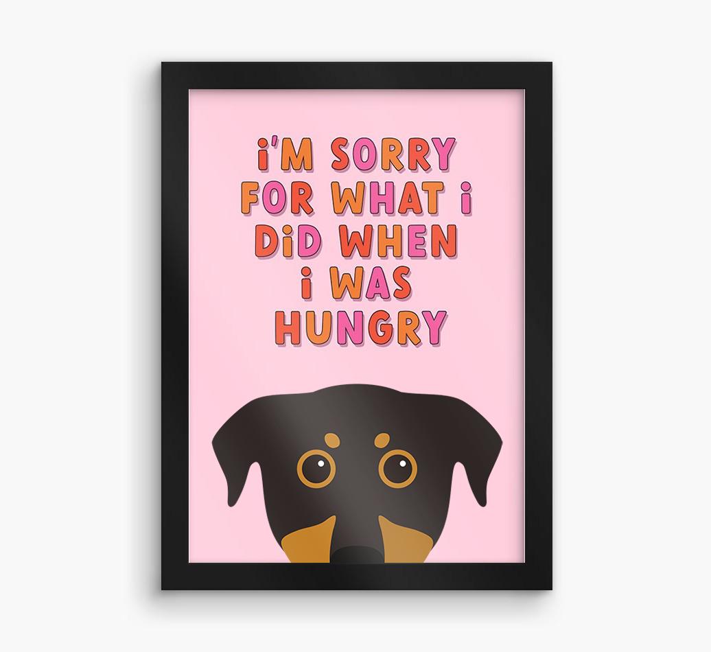 Sorry For What I Did: Personalized {breedFullName} Framed Print